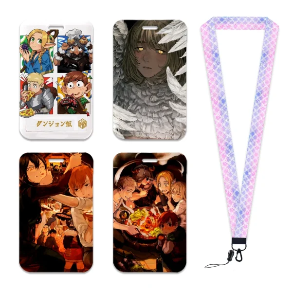 Wholesale Japanese Anime Lanyard For Keys Chain ID Credit Card Cover Bus Card Holder Charm Badge Holder - Image 2