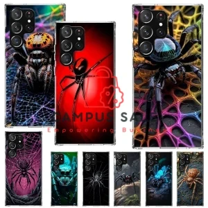 Black Widow Spider Insect Print Soft Case for Samsung Galaxy S25 S24 S23 S22 Ultra S21 Plus S20 FE Phone Shell S10 + Pattern Cov