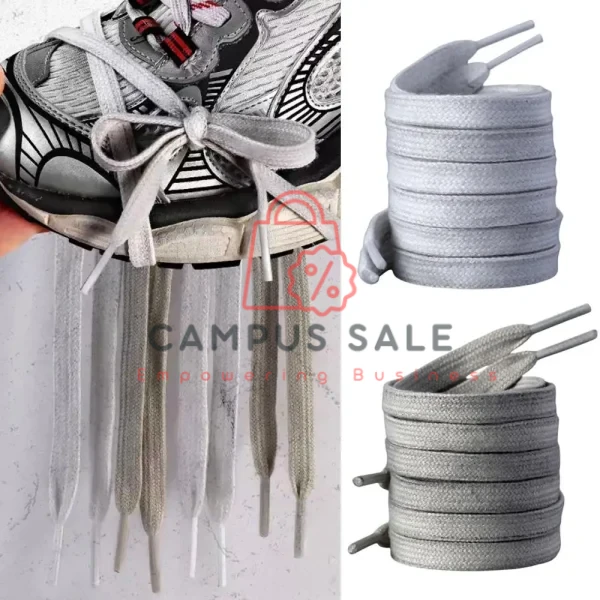 1 Pair Dirty Shoelaces Flat Black White Shoe Laces Sneaker Shoelace Accessories Y2K Shoelaces For Sneakers 100/130cm Shoe String