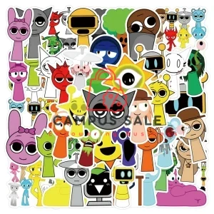 10/30/55PCS Funny Incredibox Sprunki Stickers Game Decals Kids Toy DIY Motorcycle Phone Laptop Fridge Bike Car PVC Waterproof