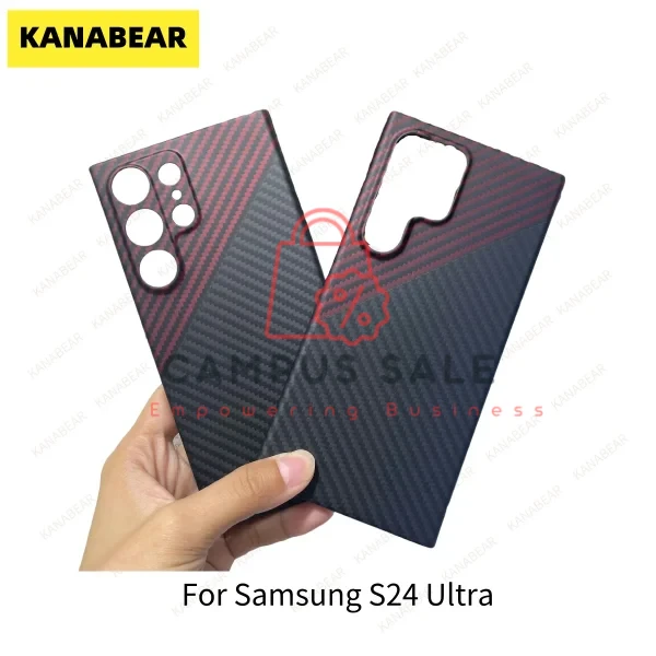 KANABEAR is suitable for Samsung S24 Ultra Kevlar phone case color blocking S24 series aramid fiber S24 protective case