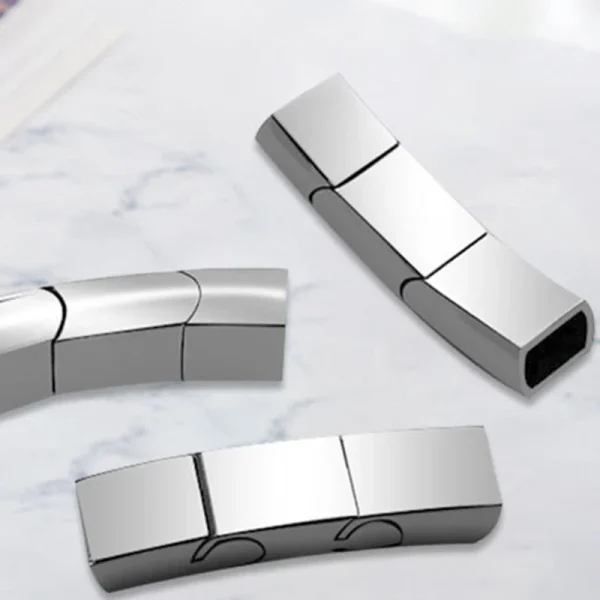10pcs Extended Stainless Steel Clasp Three Parts Magnetic Clasps 12*6mm 8*5mm Hole for Bracelet DIY Jewelry Making Accessories - Image 2