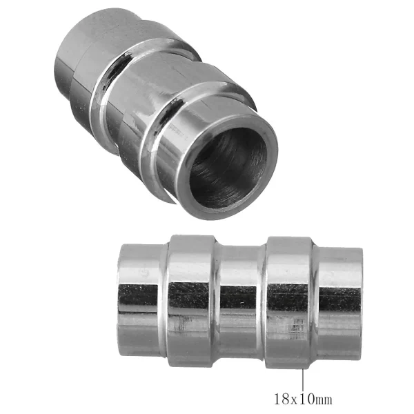 10Pcs/lot Clasp Jewelry Findings and Compenents Making Bracelet Stainless Steel Clasp 18x10x10mm Inner Diameter:Approx 6mm - Image 2