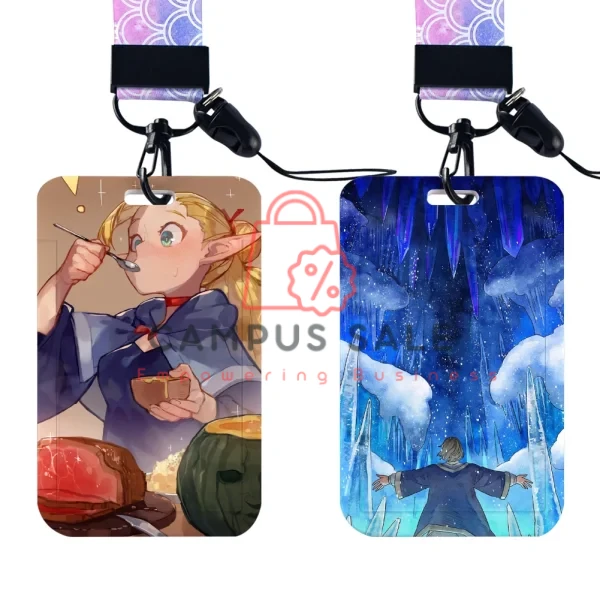 Wholesale Japanese Anime Lanyard For Keys Chain ID Credit Card Cover Bus Card Holder Charm Badge Holder