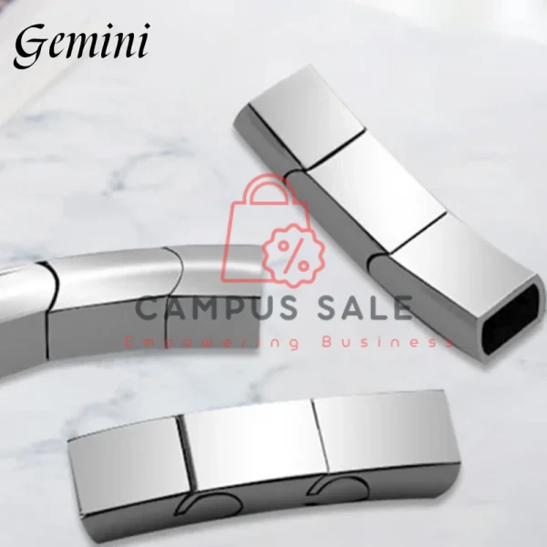 10pcs Extended Stainless Steel Clasp Three Parts Magnetic Clasps 12*6mm 8*5mm Hole for Bracelet DIY Jewelry Making Accessories