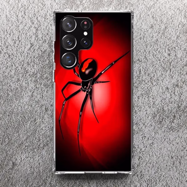 Black Widow Spider Insect Print Soft Case for Samsung Galaxy S25 S24 S23 S22 Ultra S21 Plus S20 FE Phone Shell S10 + Pattern Cov - Image 2