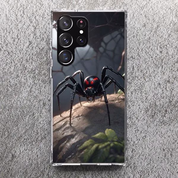 Black Widow Spider Insect Print Soft Case for Samsung Galaxy S25 S24 S23 S22 Ultra S21 Plus S20 FE Phone Shell S10 + Pattern Cov - Image 5