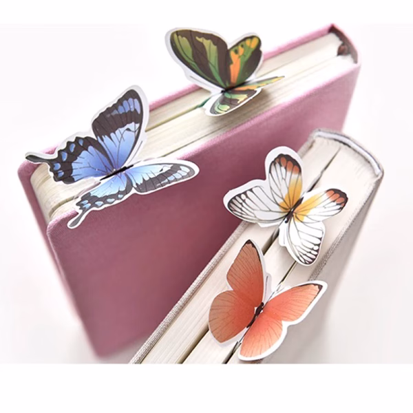 Vintage Butterfly Bookmark Retro Beautiful Paper Bookmark Paper Page Holder Book Decoration Stationery School Office Supply - Image 2