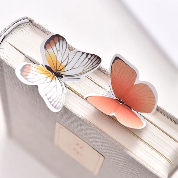 Vintage Butterfly Bookmark Retro Beautiful Paper Bookmark Paper Page Holder Book Decoration Stationery School Office Supply - Image 3