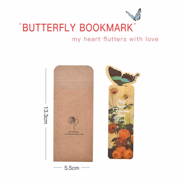 Vintage Butterfly Bookmark Retro Beautiful Paper Bookmark Paper Page Holder Book Decoration Stationery School Office Supply - Image 6